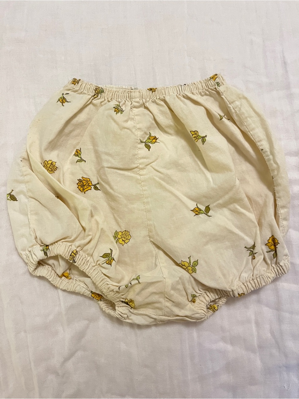 Vintage Yellow Rose Baby Bloomers
